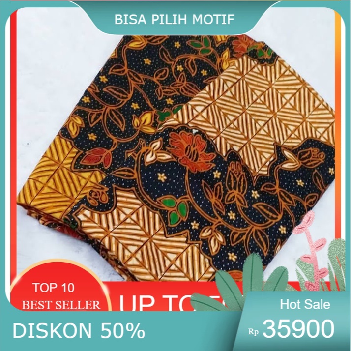 Kain Batik Pekalongan H. Santosa Asli Samping Kebat Tapih Jarik Jarit Panjang Printing Cap Cent Batu