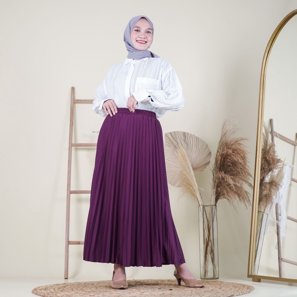 ROK PLISKET PREMIUM-UNGU TUA 256