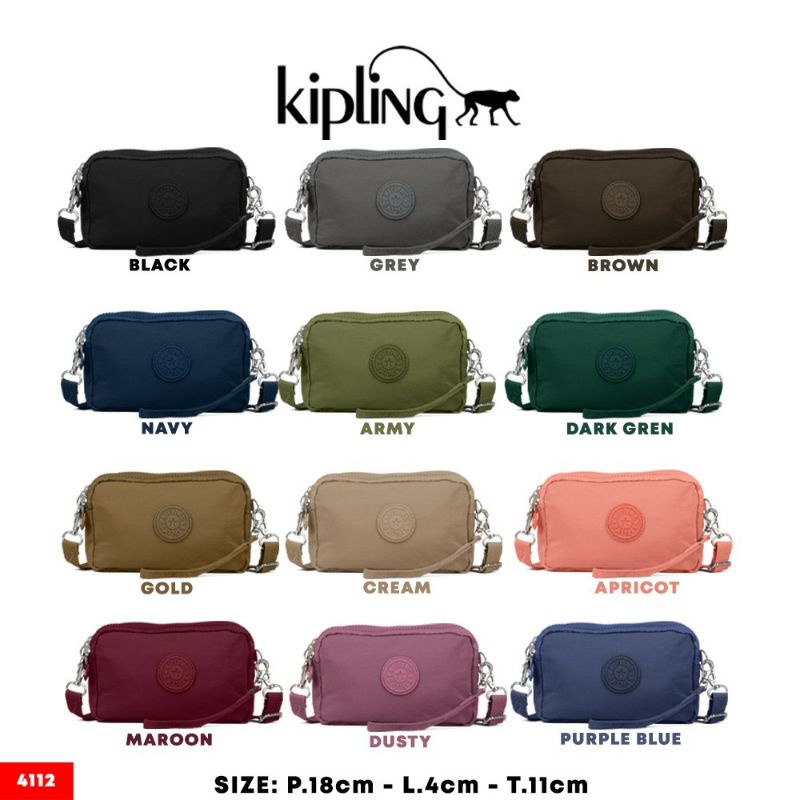 Dompet hp wanita K1pling tas selempang 4 resleting big besar import waterproof