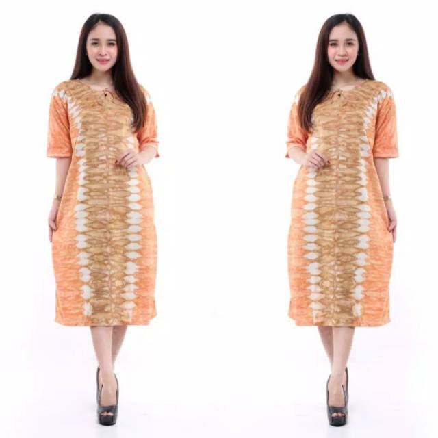 Baju Tidur / Daster Murah / Daster Kaos / daster tali / daster standar / dres kaos / daster kaos ld.120  model leher tali-Oren