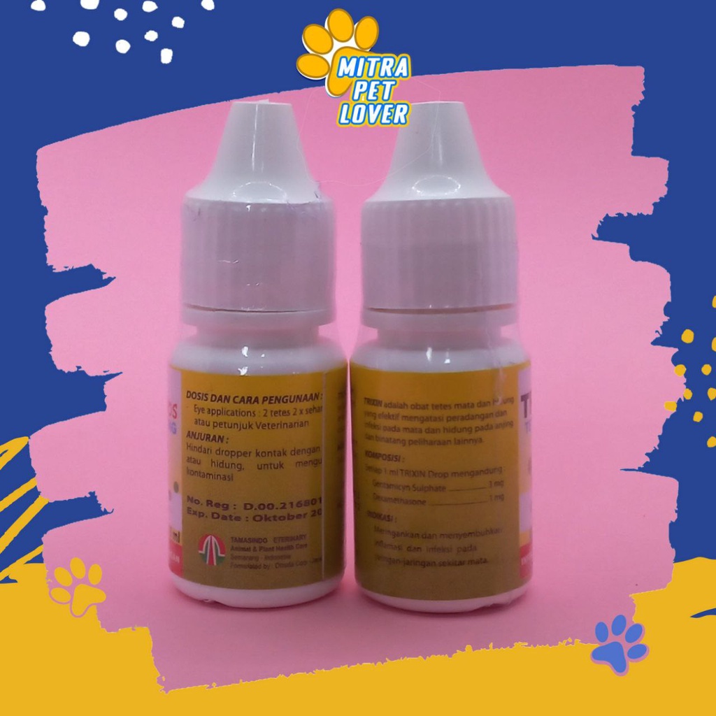 OBAT TETES MATA MERAH IRITASI BERAIR BELEKAN PADA ANJING - TRIXIN DOG 15 ML - MENGOBATI PERADANGAN INFEKSI HIDUNG PADA PUPPY PET ANIMAL HEALTHCARE AND VETERINARY TAMASINDO ORIGINAL OBAT KESEHATAN &amp;VITAMIN TERNAK HEWAN BINATANG PELIHARAAN MITRAPETLOVER