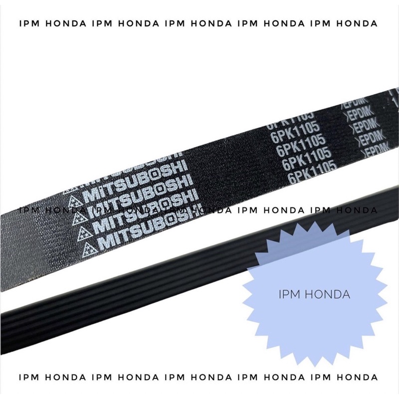 Bando / Mitsuboshi Fanbelt 6PK 1105 Fan belt Tali Kipas Honda Odyssey RA6 2000 2001 2002 2003 Accord S84 S86 VTI VTIL 1998-2002