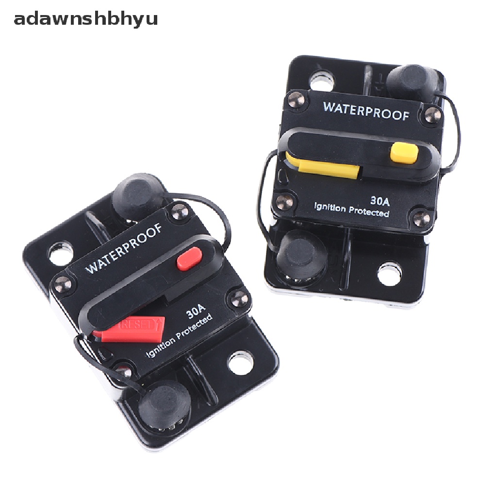 Adawnshbhyu AMP Circuit Breaker Fuse Reset 12-42V DC Mobil Perahu Auto Waterproof