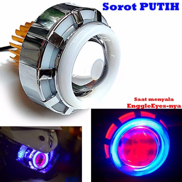 LAMPU LED MOTOR MOBIL U12 PROJECTOR HEADLAMP BULAT ANGEL EYE