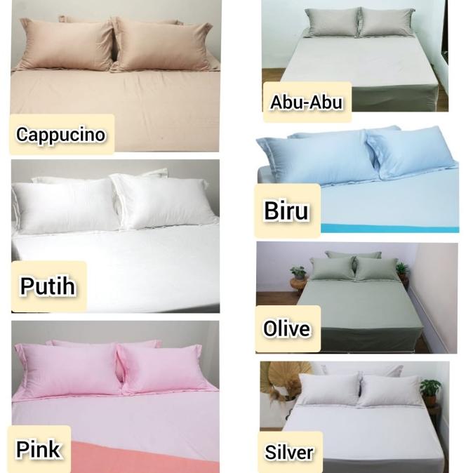 sprei katun jepang polos 120x200 160x200 180x200 200x200