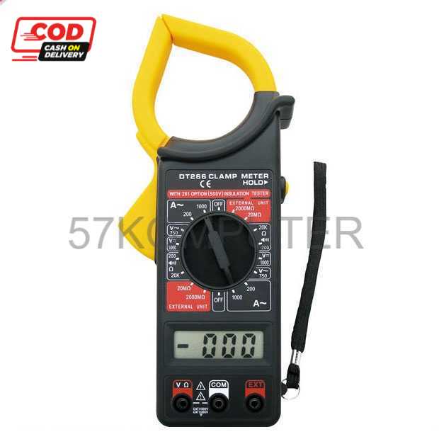 Tang Ampere Tester Digital Kelistrikan - Multimeter Digital / Clamp Meter DT 266 - Amper Multimeter DT266