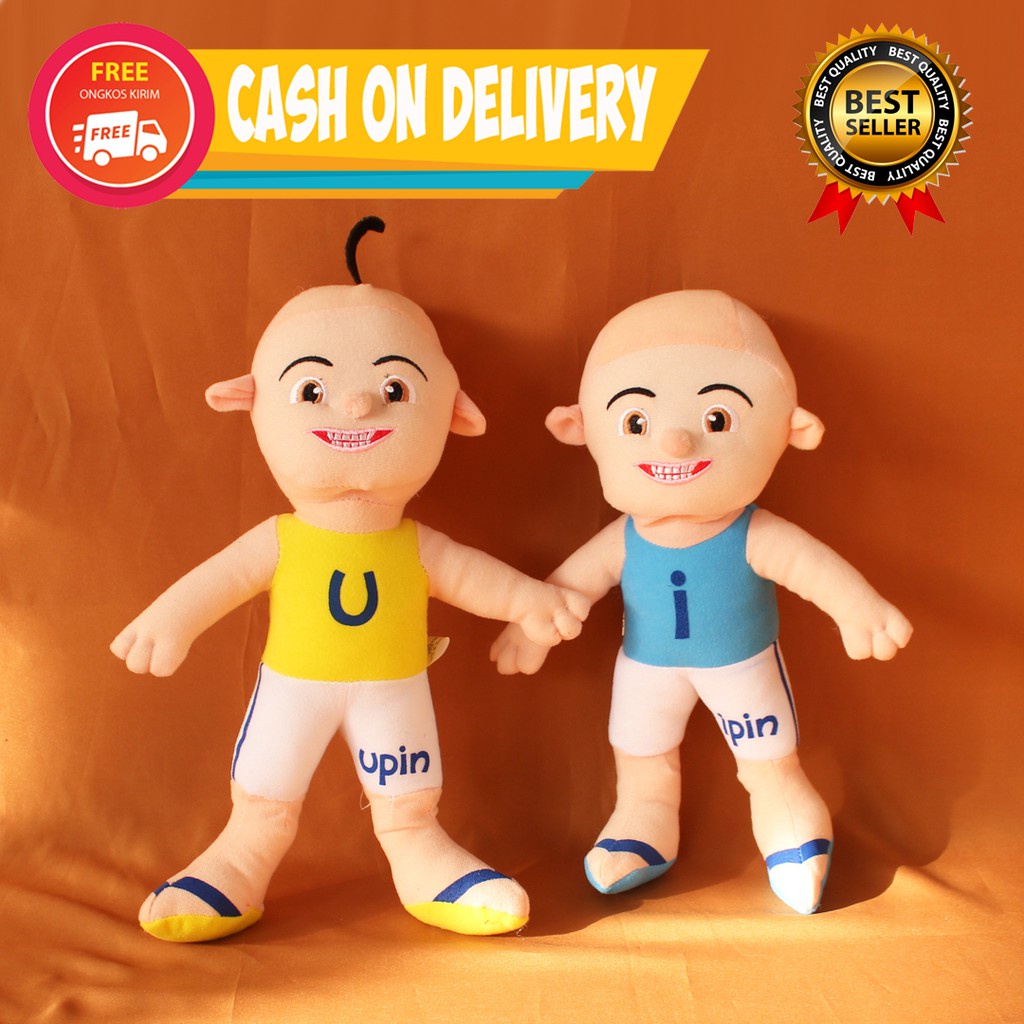 Boneka Upin dan Ipin Ukuran M Tinggi 35cm Berlabel SNI