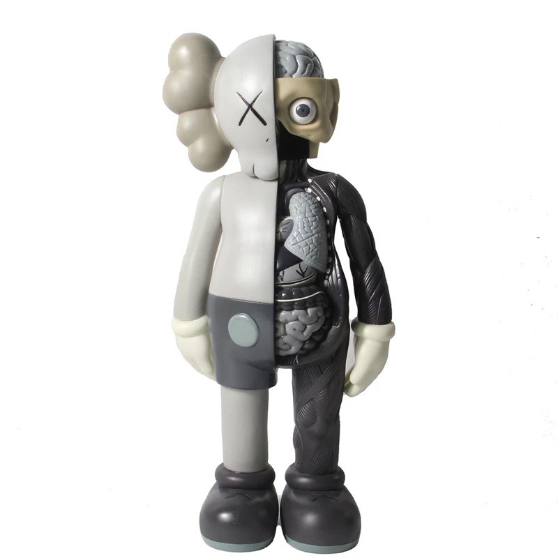 KAWS Toys Statue Patung Mainan Flayed Dissected Half Skull Tengkorak