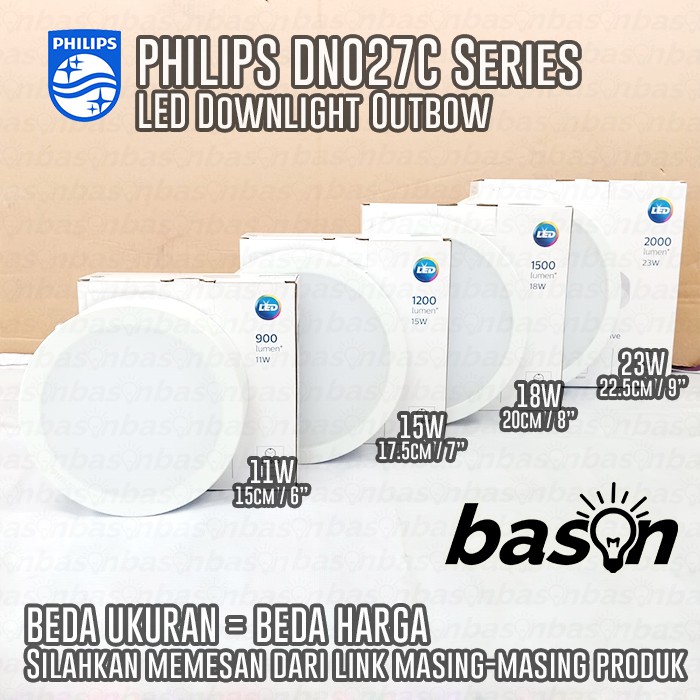 PHILIPS DN027C 15W 7&quot; D175 - LED Downlight Outbow Surface Mounted