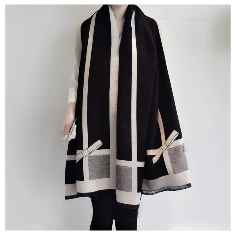 Syal Tebal Wanita / Scarf Winter Cantik / Syal Wool Musim Dingin / Kado Special Natal Scarf Bagus-1