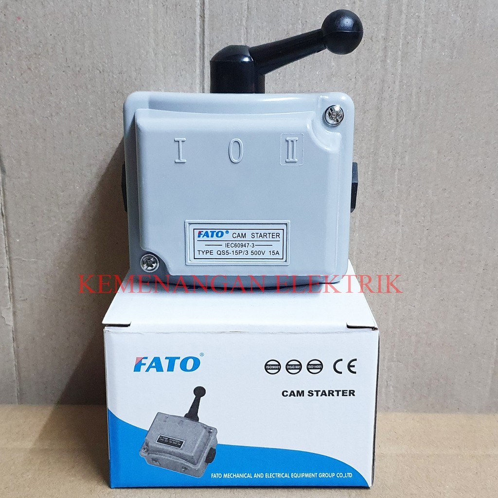 CAM STARTER / HANDLE FATO GZ15A 3P (I-0-II) QS5-15P/3 500V 15A OHM SAKLAR