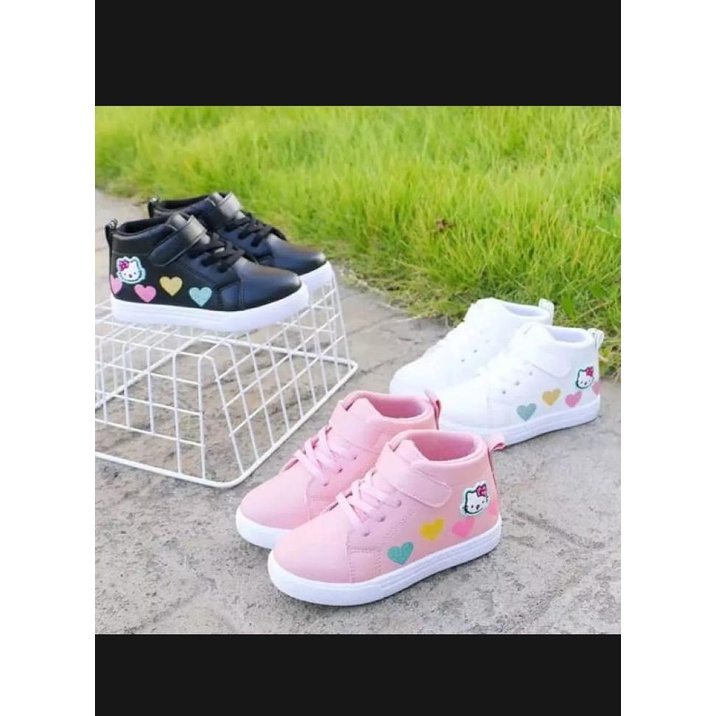 Alas cokoer -Sepatu sneaker anak perempuan/Sepatu bots love Hello Kitty Terlaris!!!