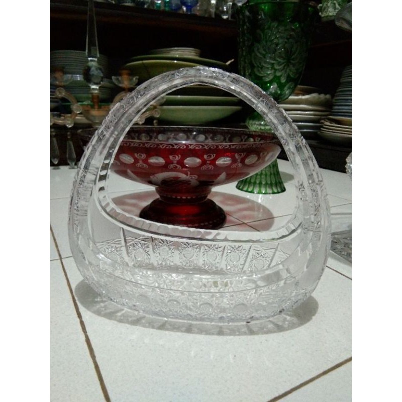 keranjang kristal bohemia cutting 500pk