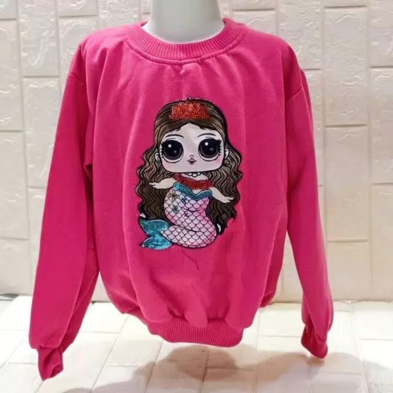 Jaket Sweater Anak Perempuan LED LOL bisa nyala usia 2-10tahun | real pict