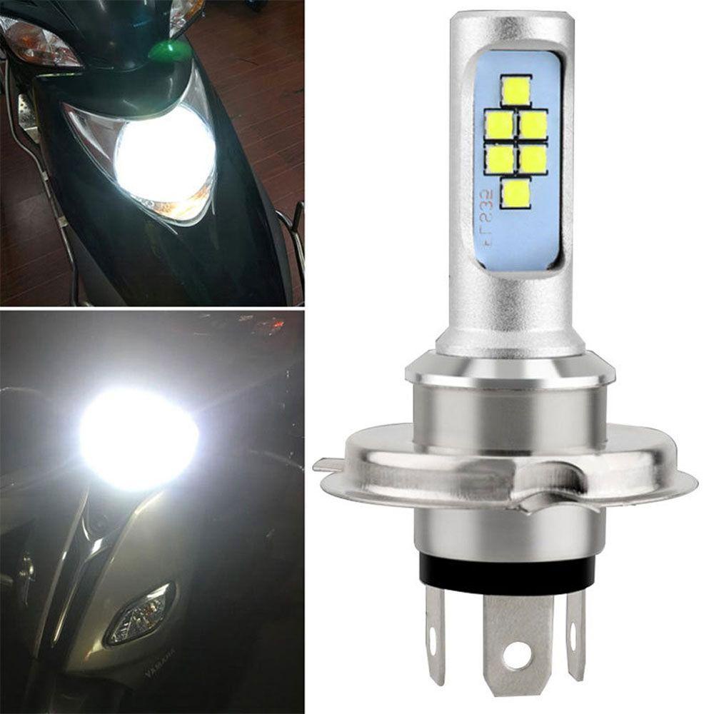 Lanfy Lampu Depan Motor 1PC High Power Waterproof HID Hi/Low Beam Dua Sisi Cahaya H4 Lampu LED