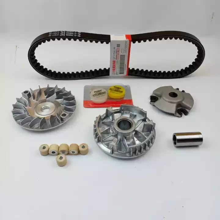 paket CVT vanbelt + rumah roller set assy + kipas rumah roller Mio J Soul GT 115 X ride 54P SESUAI FOTO