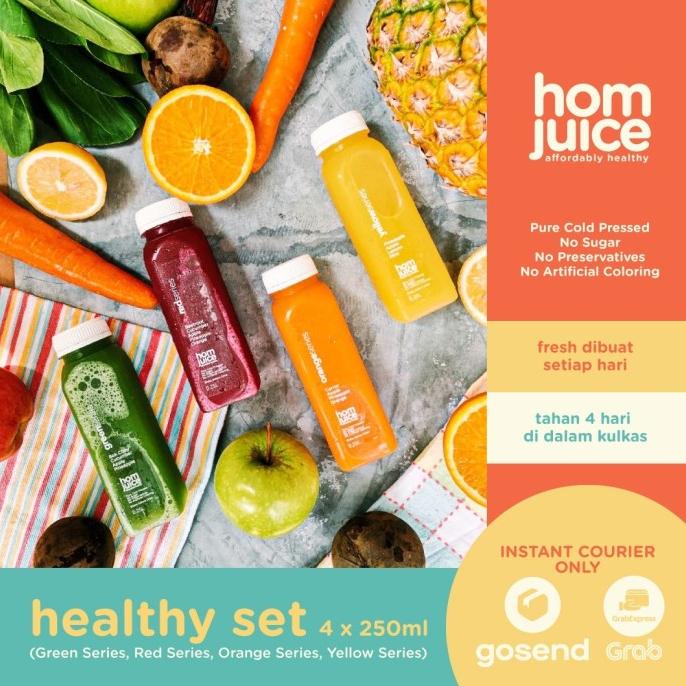 

Healthy Set Cold Pressed Juice By Homjuice Jus Detox Jus Sehat