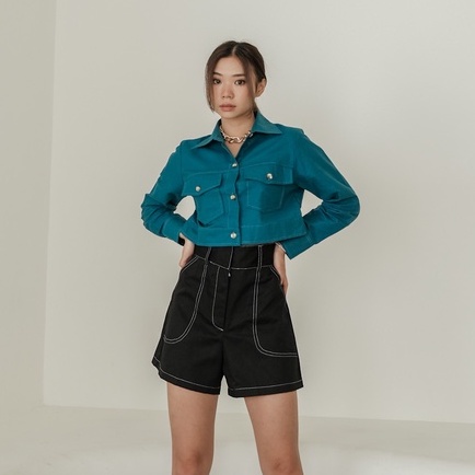 [TAVIA] JADE SHORT PANTS / CELANA PENDEK WANITA / CELANA KERJA  WANITA/ CELANA BAHAN/ CELANA HIGHWAIST WANITA