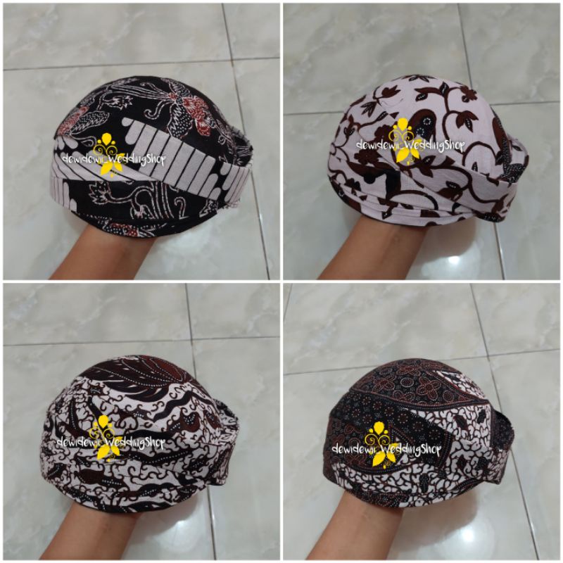 Blangkon Solo, Motif Baru - Warna dasar putih