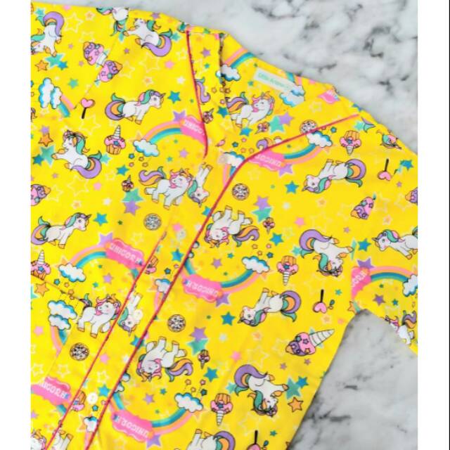 Piyama Unicorn Yellow