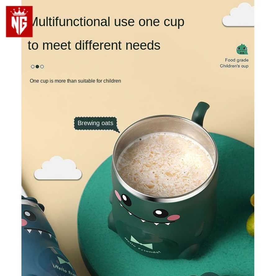 COD Gelas Mug Cangkir Wadah Tempat Bitol Botol Kopi Susu Air Minum Anak Sekolah TK Perempuan Laki Sedotan BPA Free Gelas Anak Karakter Anti Tumpah Pecah Tahan Panas Stenlis Stainless Steel Tutup Kado Cantik Unik Lucu Estetik Korea Aesthetic Korean Murah-5