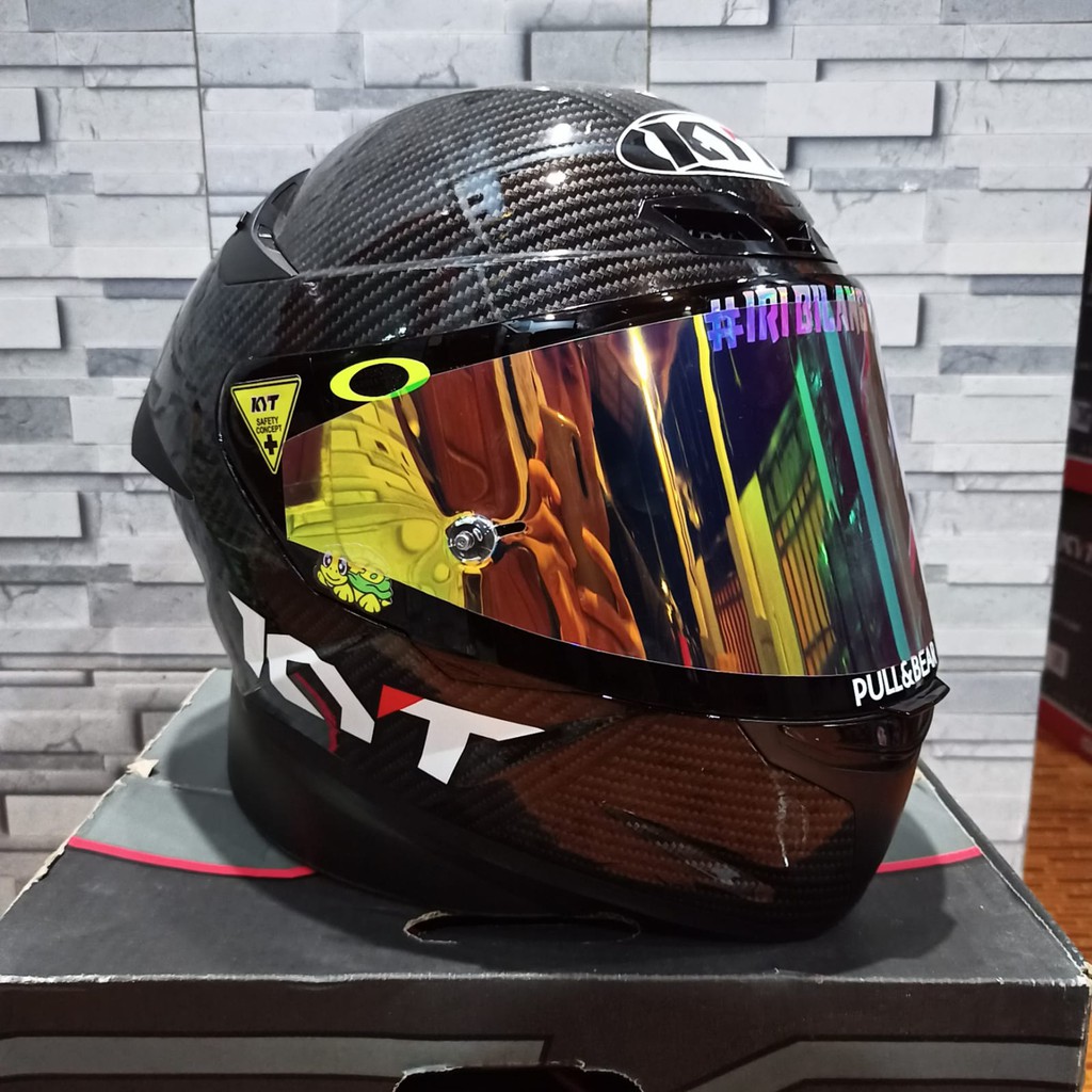 HELM KYT TT COURSE REPAINT CARBON PAKET GANTENG