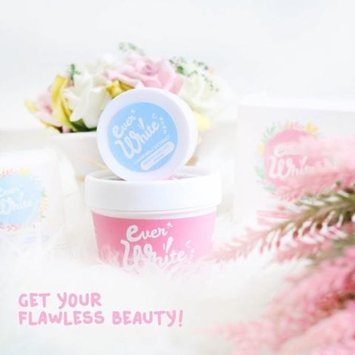 PERAWATAN TUBUH MEMUTIHKAN MENGHALUSKAN LENGKAP / PAKET EVERWHITE PINK (BADAN) + BLUE (KETIAK) BPOM