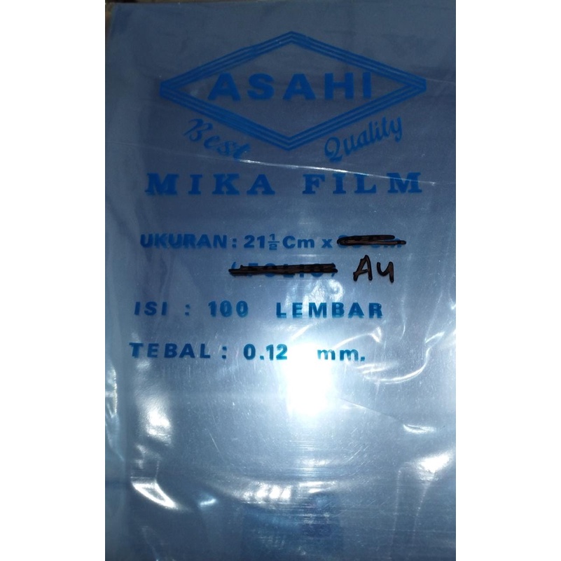 

cover mika jilid 0.12 mm A4 Asahi