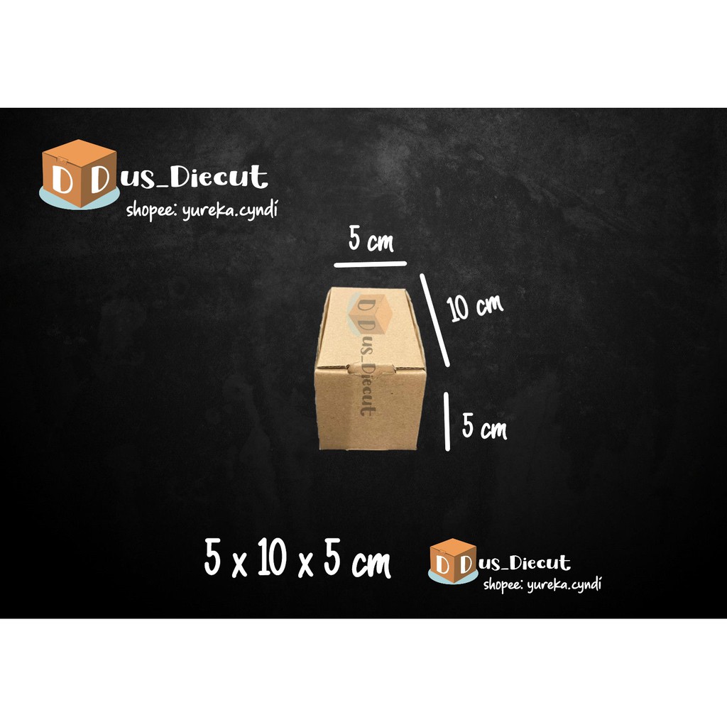 

Kardus die cut uk. 5x10x5 cm (model box pizza)