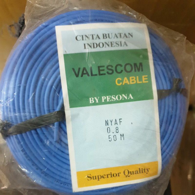 kabel nyaf 0.8mm biru