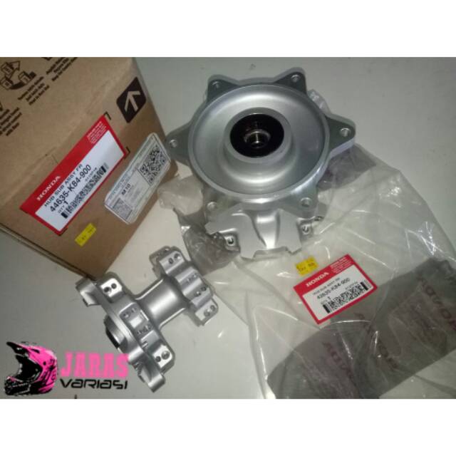 Tromol depan CRF 150L depan hole 36 ori AHM Honda+ belakang CRF ori AHM Honda
Belakang hole 32