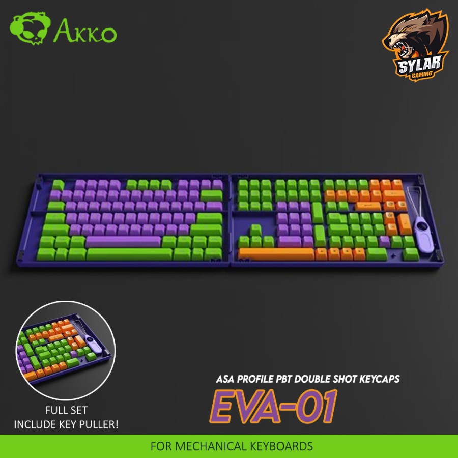 Akko EVA-01 Themed Keycap Set ASA Profile
