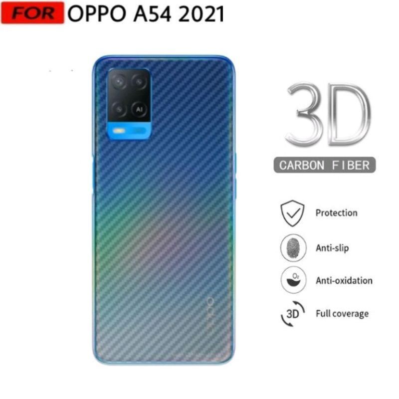 0Skin / Garskin / Sticker / Anti Jamur type hp, OPPO A54 Carbon Fiber Pelindung belakang hp anda dari kotoran yang bisa membuat rusak belakang hp anda,,