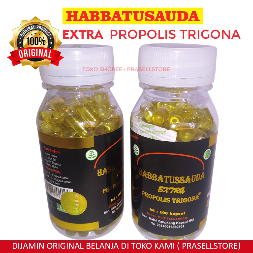 Habbatussauda Extra Propolis Trigona UMS Isi 100 Kapsul | UMS Original