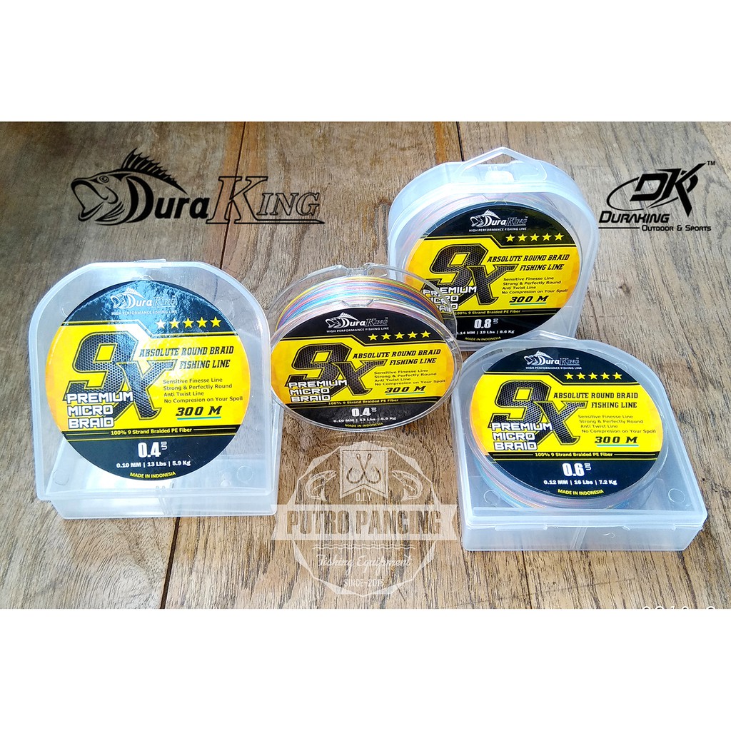 PE Duraking X9 Premium Micro Braid 0.4 0.6 0.8 300m