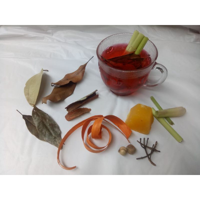 

wedang uwuh komplit +kapulaga +serai 1pack isi 10pcs .