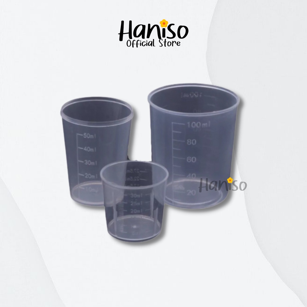 3pcs Gelas Ukur/Gelas Takaran Resin 30 50 100ml bahan plastik