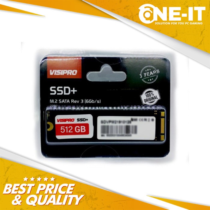 Visipro SSD+ M.2 SATA 512 GB SSD 512GB
