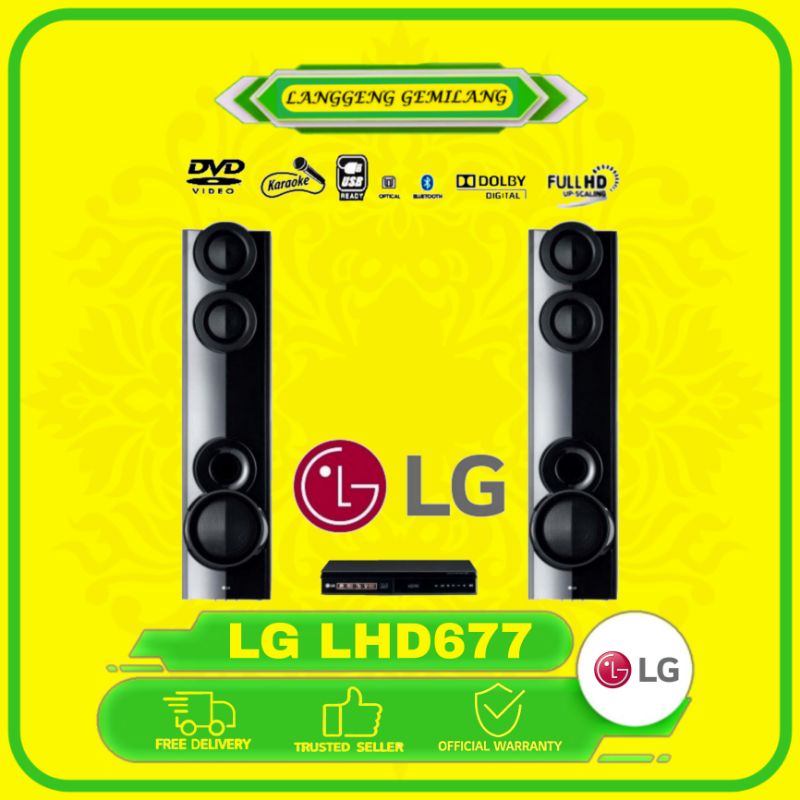Jual LG LHD677 1000W 4.2Ch DVD Home Theater System Powerful Sound
