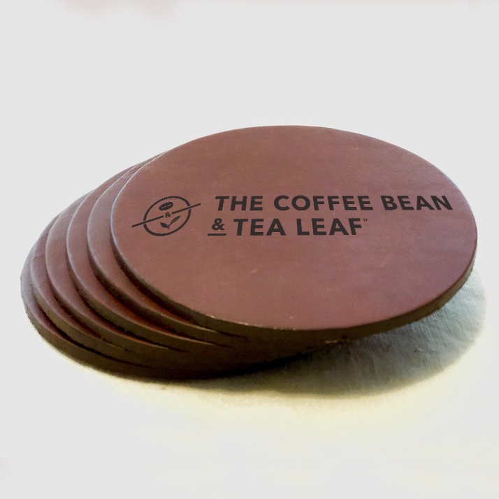 Coaster Custom Faux Leather | Tatakan Gelas Cafe/Resto/Couple/Souvenir (ASTRO)