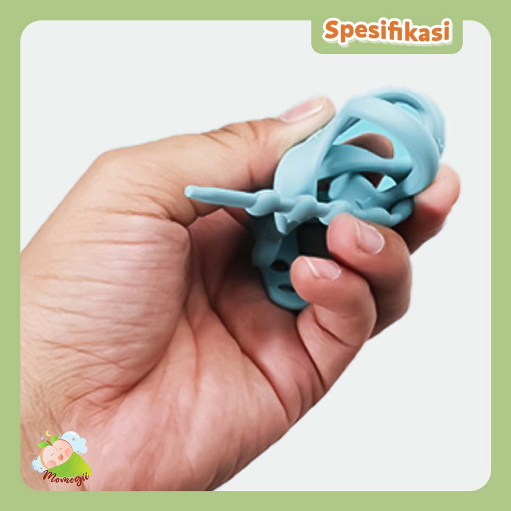 MOMOGII Teether Gigitan Bayi Bentuk Sangkar