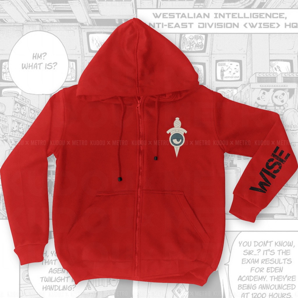 Jaket Spy x Family Westalian Intellegence Red Anime Manga Premium Unisex