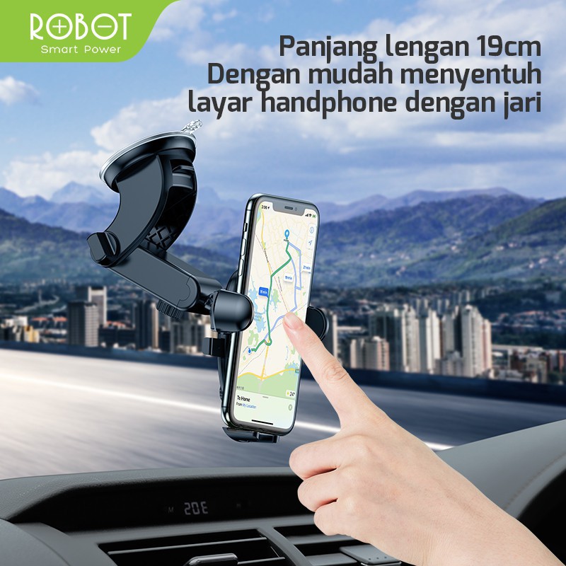 Car Stent ROBOT RT-CH11S Car Holder Universal - Garansi Resmi 1 Tahun