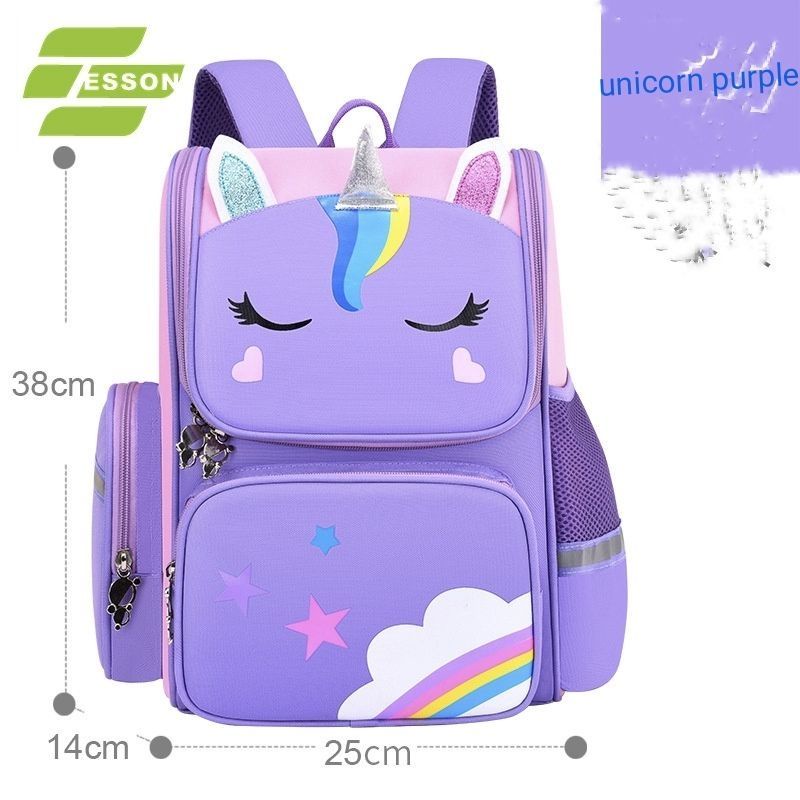 tas anak perempuan SD TK ransel anak unicorn/tas gendong anak cewek SD/ransel sekolah SD cewek/backpack anak sekolah-Unicorn PURPLE