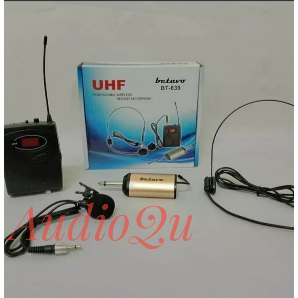 Mic Wireless Betavo BT 839/ BT-839 Mic Jepit Headset