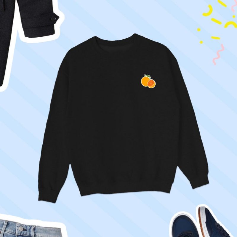 Sweater Kawaii ORANGE FRUIT Cute Crewneck BIGSIZE (S - 6XL) Hoodie Jumper Oversize Sweet Harajuku Korean Style