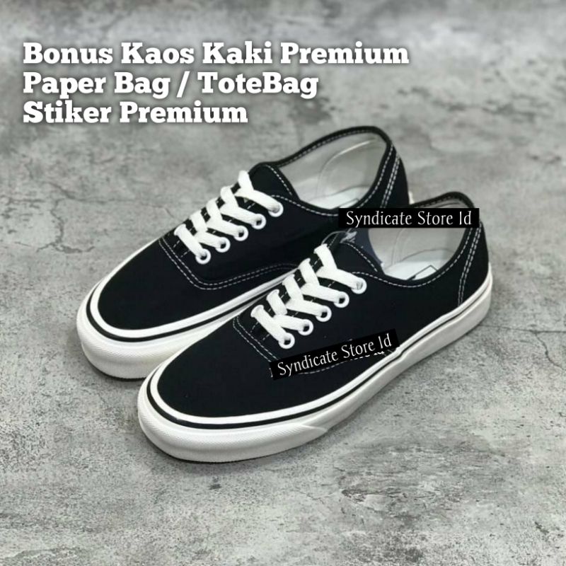 [BONUS BANYAK] SEPATU VANS AUTHENTIC Classic Black White BNIB