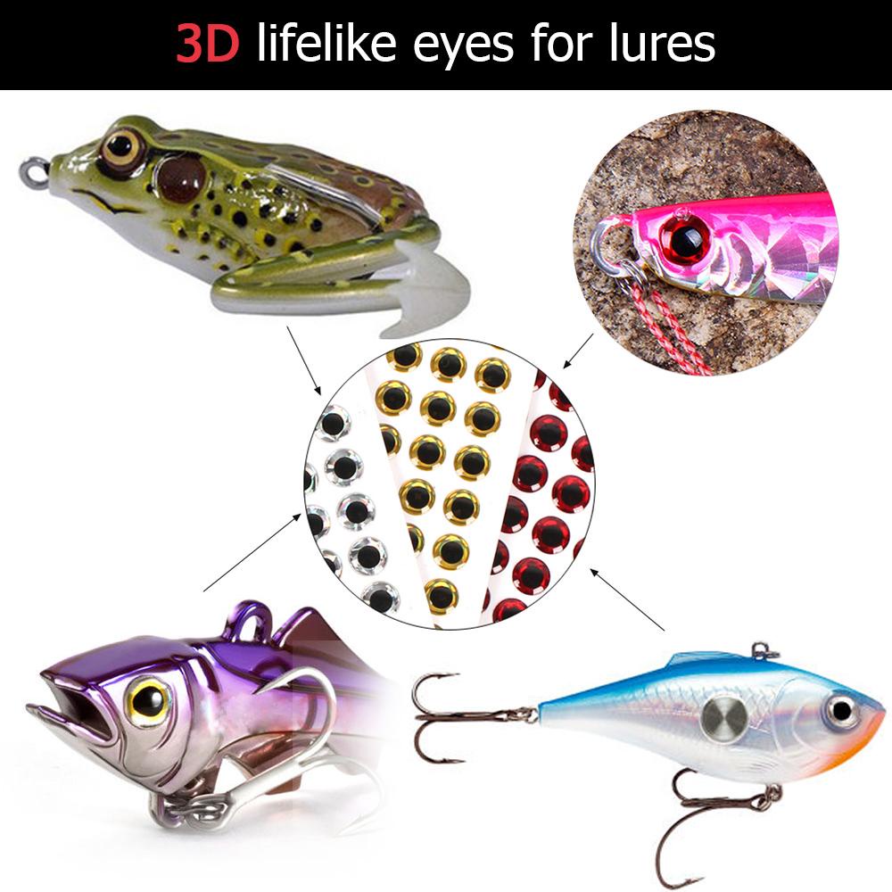 Agustinina Fishing Lure Eyes Fishing Tackle Memancing Aksesoris 100 Pcs/lot Bola Mata 3mm 4mm 5mm 6mm Hologram DIY Eyes