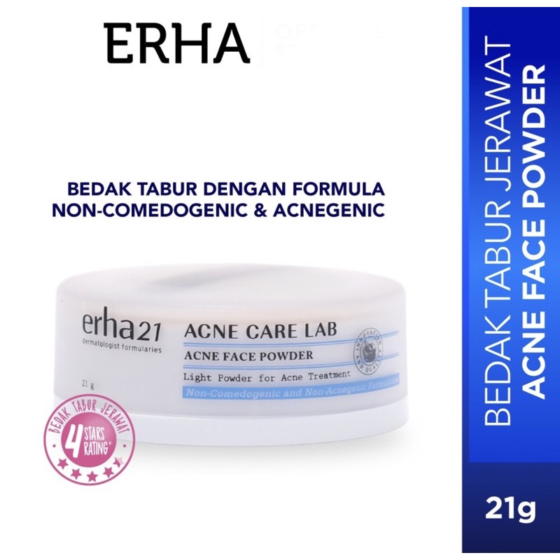 Erha 21 Acne Care Lab Acne Face Powder 21 gr / Bedak Tabur Acne Erha
