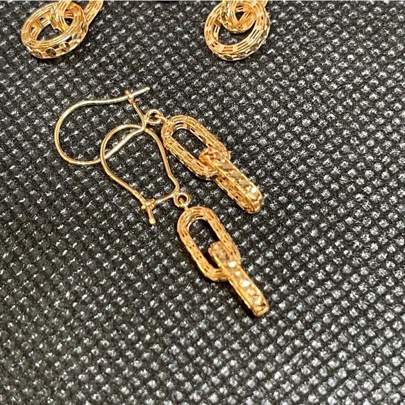 Anting gantung emas asli kadar 700/16k